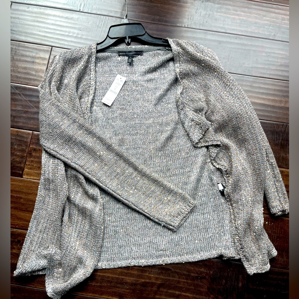 Small silver and gold sequin cardigan.